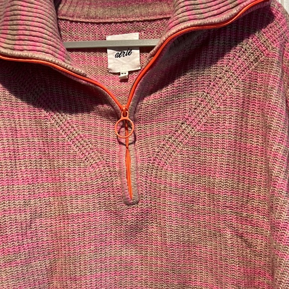 Aerie Pink and Orange Cowl Neck Sweater - Picture 5 of 6